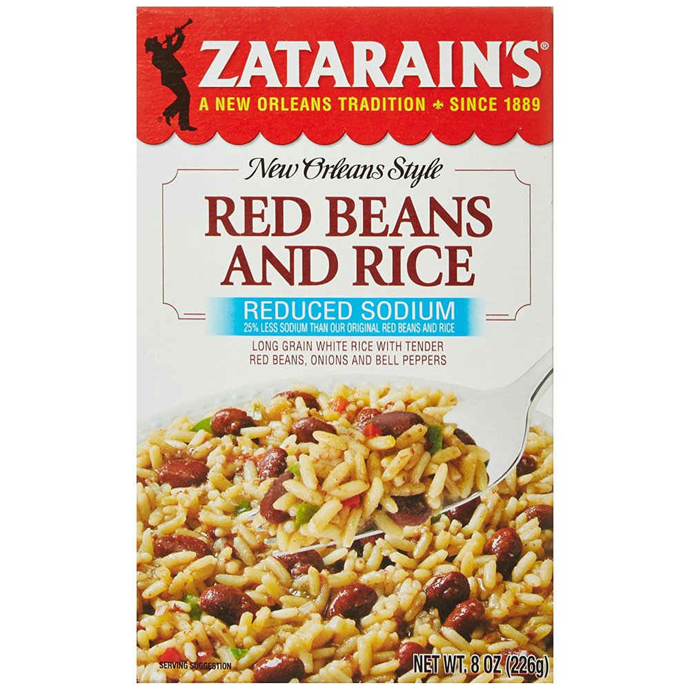 Zatarain's Reduced Sodium Red Beans & Rice, 8 OZ (Pack of 2) Walmart