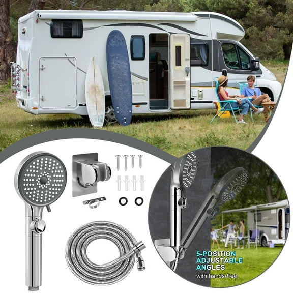 QHUDLV RV Shower Head with Hose - High-Pressure Handheld Shower Head for RVs