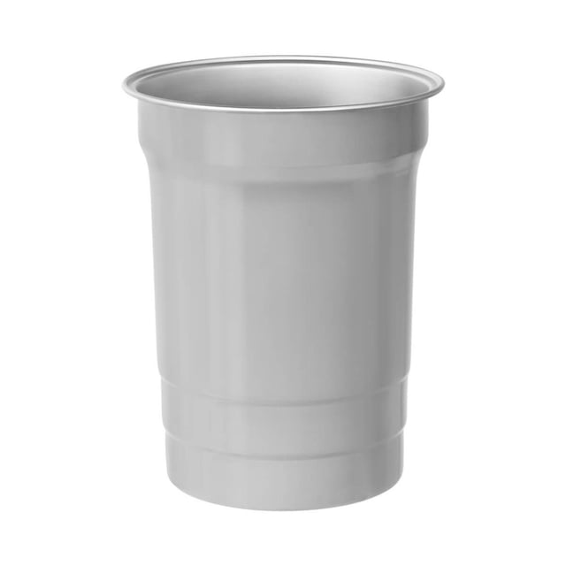 Vaso promocional de aluminio ecológico para bebidas frías-pong gris 9.8 x 12.5