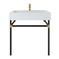 thumbnail image 5 of Redeem 32" Black Stainless Steel Wall-Mount Bathroom Vanity, 5 of 7