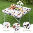 thumbnail image 4 of Pioneer Flower Floral Print Pattern Square Fitted Tablecloth with Elastic Edge,Square Table Cover,Washable Elastic Table Cover for Home Kitchen Party Decor 36"x36", 4 of 6