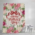 thumbnail image 4 of Mother's Day Standard Shower Curtain Set, Waterproof Shower Curtains for Bathroom, Spring Botanical Summer Flower Leaf Plant Washable Fabric Bath Curtain for Bathtub with Hooks 72x72 Inches, 4 of 9