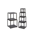 thumbnail image 3 of Tripar International Set of 6 Black Distressed Open Stacking Cubes 19.75", 3 of 5