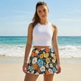 thumbnail image 5 of Xoenoiee Hippie Daisy Flower Print Pleated Tennis Skirts for Women High Waisted Golf Skort with 2 Pockets Built-in Shorts Quick Dry Workout Running Pickleball Skirts, M, 5 of 6