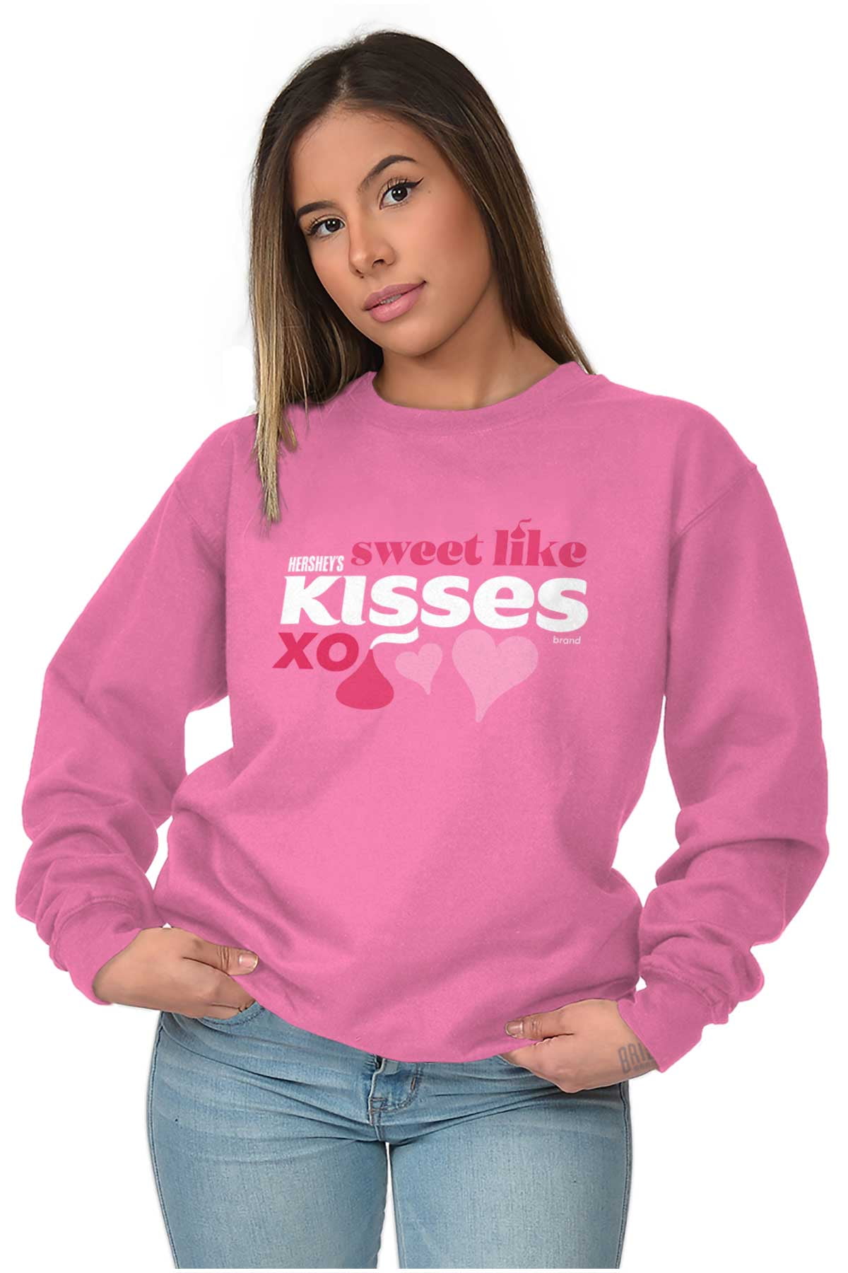 Hershey's Sweet Like Kisses XO Candy Women Crewneck Sweatshirt Brisco ...