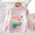 thumbnail image 2 of Winter Sweaters for Women Girls Winter Sweater Thickened Cartoon Print Knitted Top Soft Long Sleeve Casual For Toddler Big Kids Christmas Sweaters, 2 of 8