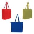 thumbnail image 1 of Paquete 100 piezas Bolsa de yute con fuelle amplio azul 52 x 35.5 x 13, 1 of 4