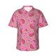 thumbnail image 1 of Fotbe Watermelon Camisa Hawaiana para Hombre Unisex – Camisa Casual de Verano con Botones de Manga Corta de Algodón y Lino,Small, 1 of 7