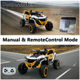 thumbnail image 2 of Xuanlur 12V 2 Seater Ride on Toy for Kids, Electric Off-Road UTV Truck w/Remote Control, Battery Powered 4 Wheels Vehicle to Drive with Flashlights, Music, Ride on Car for Kids Ages 3-6, White, 2 of 8