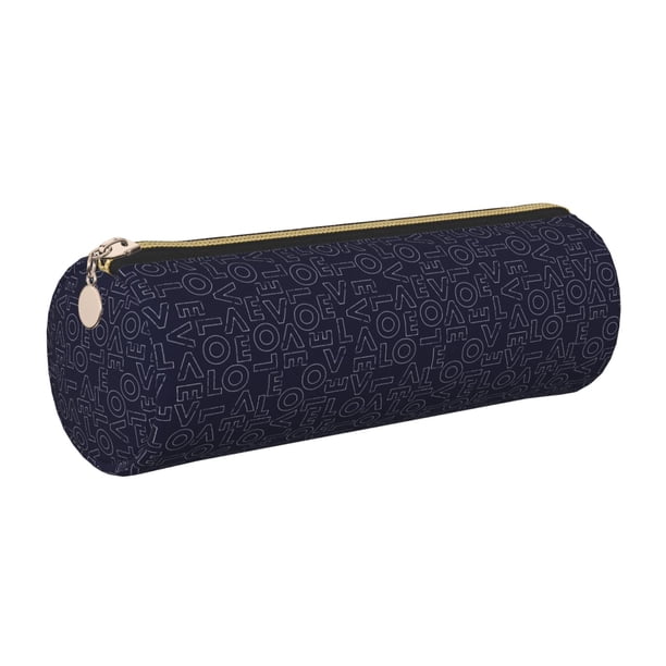 Disketp LOVE Estuche Organizador de Lápices de Cuero, Estuche de Oficina con Cremallera para Bolígrafo y Lápiz