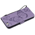 thumbnail image 5 of iPhone 6 Plus/ 6S Plus Wallet case, Allytech Pretty Retro Embossed Butterfly Flower Design PU Leather Book Style Wallet Flip Case Cover for Apple iPhone 6 Plus and iPhone 6S Plus, Purple, 5 of 10