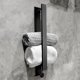 thumbnail image 4 of Toallero de acero inoxidable (1 unidad), herrajes para baño sin perforaciones, 40 x 4,5 x 6 cm, barra de pared inoxidable para organización moderna del baño (plateado)., 4 of 9
