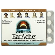 Wellness, EarAche, 48 Homeopathic Tablets, Source Naturals