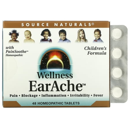 Wellness, EarAche, 48 Homeopathic Tablets, Source Naturals
