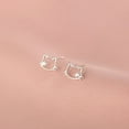 thumbnail image 4 of Earring,Earrings For Women,Gold Earrings,Women'S Earrings, Christmas Clearance Sale! Lssam Exquisite Single Hollowed Cat Ear Stud Earrings Delicate Design With Sparkling Brilliance, 4 of 5
