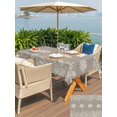 thumbnail image 4 of Outdoor Tablecloth with Umbrella Hole and Zipper, Christmas Snowflakes Rectangle Table Cloth 60x84 Inch Waterproof Tablecloth, Winter Xmas Pine Leaf Grey on Linen Picnic Table Cover for Patio Camping, 4 of 7