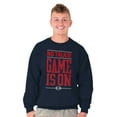 thumbnail image 4 of No Talkie Game is On Football Men's Big & Tall Crewneck Sweatshirt Brisco Brands 2X, 4 of 5