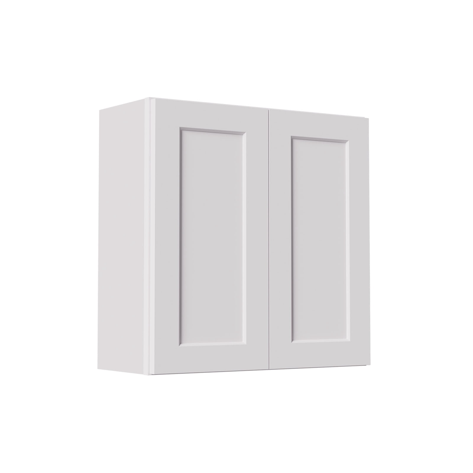 White shaker Solid Wood Double Doors Wall Cabinet 2 Doors and 2 Shelves for Kitchen Storage, Bathroom Storage, Laundry,Adjustable Shelves Ready to Assemble(30"W×12"D×30"H)