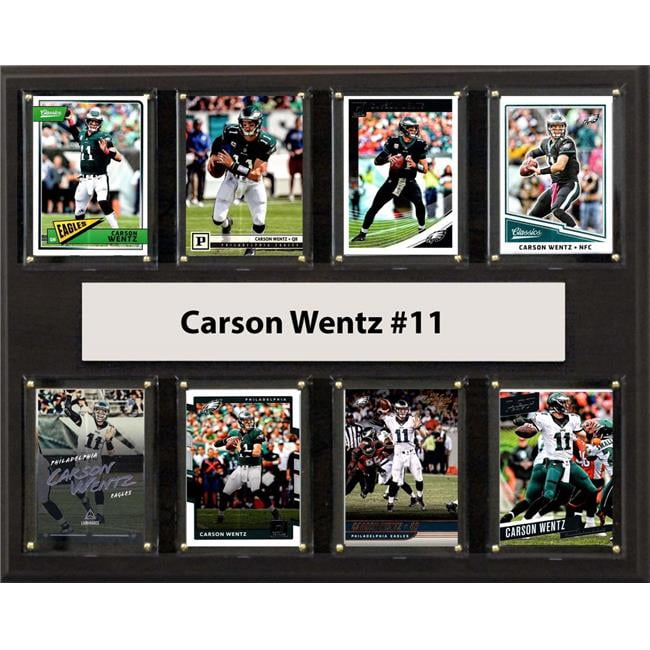 C I Collectables 1215WENTZ8C NFL 12 x 15 in. Carson Wentz Philadelphia Eagles 8 Card Plaque