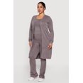thumbnail image 2 of Women's Plus Size Acid Wash Textured Knit Flare Leggings, 2 of 4