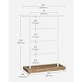 thumbnail image 4 of Organizador de joyas SONGMICS, soporte para pendientes de 4 niveles, color madera, 4 of 7