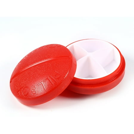 - VBESTLIFE 4 Slots Compartment Pill Box Tablet Medicine Case Storage Splitters Cases Red Slots Compartment Pill Box