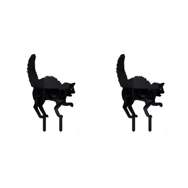 Cateissary Black Transform Yard In Haunted Haven With Cat Silhouette Yard Signs Silhouette Spooky Cat A 2Conjunto