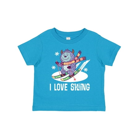 

Inktastic I Love Skiing Gift Toddler Boy or Toddler Girl T-Shirt