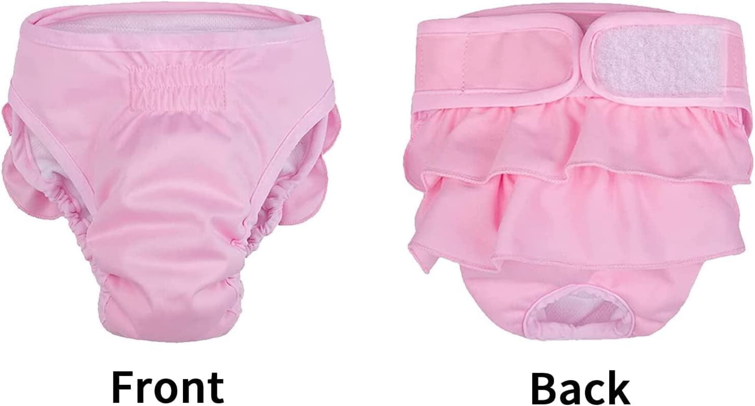 Washable Female Dog Diapers, Puppy Diapers for Dog Period Reusable Doggie Diapers, Highly Absorbent Dog Heat Panties