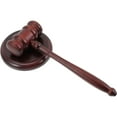 thumbnail image 3 of HOOWIFFY 1 Set Wooden Hammer for Judge and Auctioneer Courtroom and Clubs Clear Sound Simple Design, 3 of 8