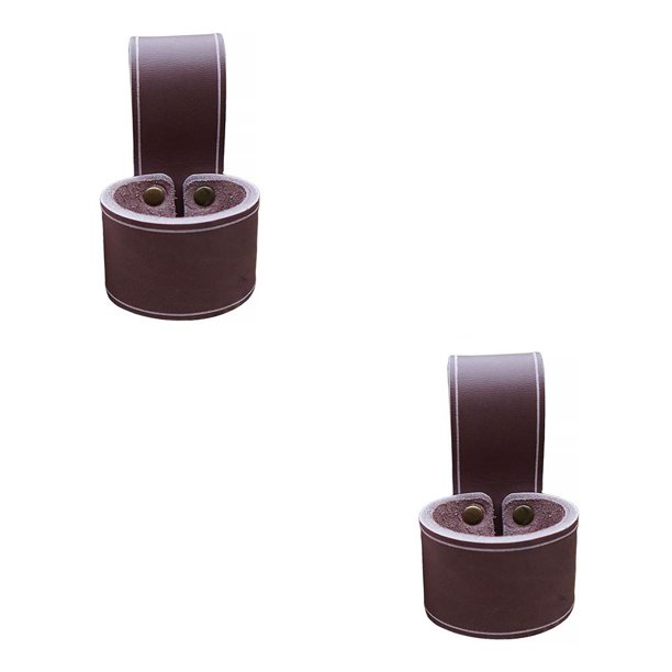 Wosthever Soporte de martillo de cuero PU Funda de herramienta de caza de color sólido Marrón Type1 NO1