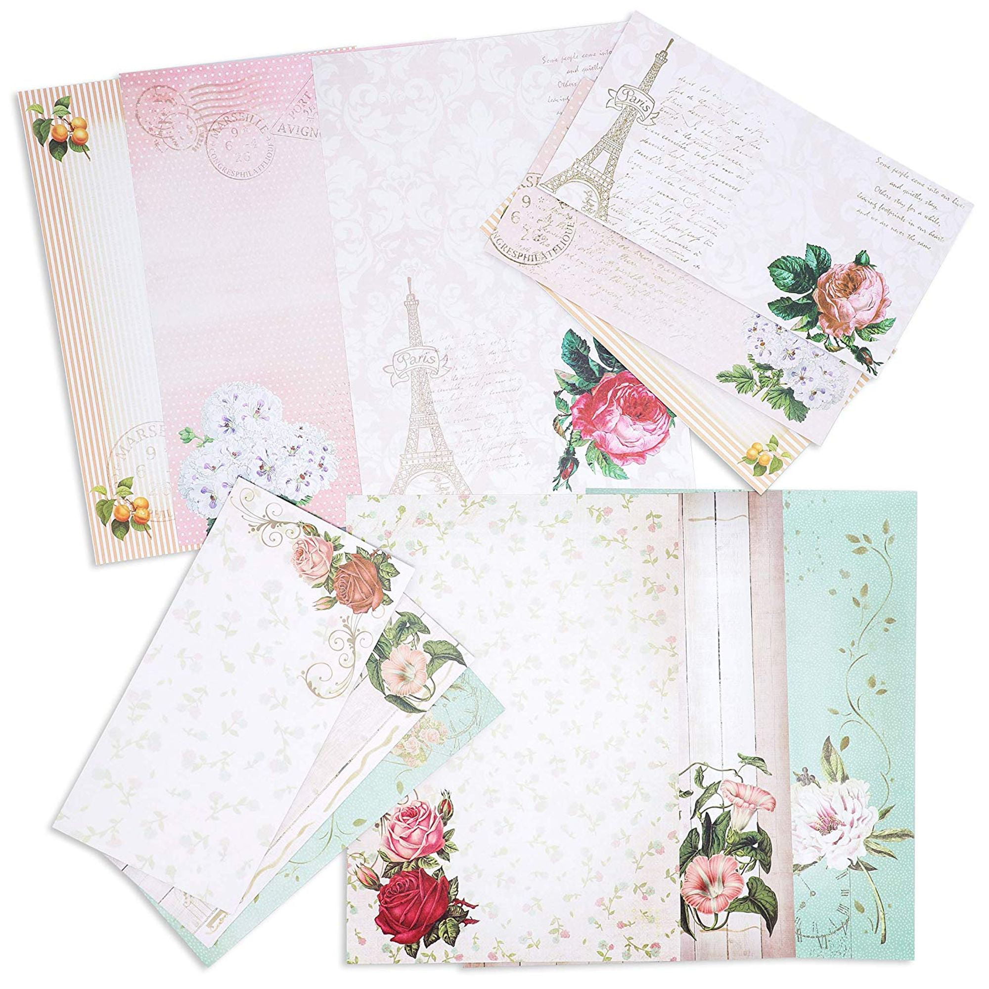 Letter Writing Supplies for School A5 Size Set of Stationery Paper Writing Love Heart Letter Writing Paper and Envelopes 10 Letters & 10 envelopes Home or Office