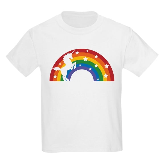 CafePress - Retro Rainbow Unicorn T Shirt - Light T-Shirt Kids XS-XL