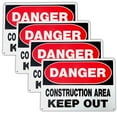 thumbnail image 1 of Danger Constructicn Area Keep Out Sign,Danger Do Not Enter Sign Metal Danger Sign 10x14 Inch Rust Free Aluminum UV Printed Easy to Mount Weather Resistant Long Lasting Ink (4-Pack), 1 of 4