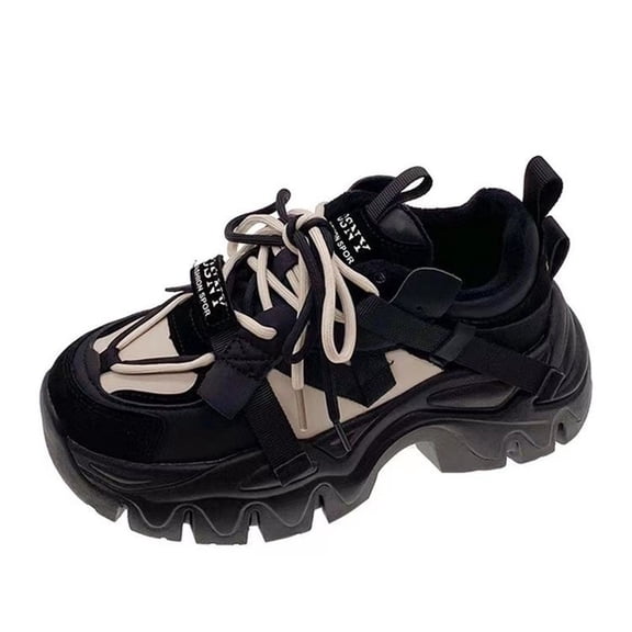 AUDeals Womens Tennis Shoes - Breathable Mesh Platform Sneakers, Thick Sole Casual Comfort Walking Shoes for Daily Outdoor Wear