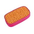 thumbnail image 2 of Goofa Orange Glitter Pattern Big Capacity Pencil Pen Case Office College Large Storage High Capacity Bag Pouch Holder Box Organizer, 2 of 9