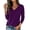 Purple, variant on Zeagoo Basic T-Shirt for Womens Long Sleeve V Neck Tops Dressy Casual Shirts Fall Trendy