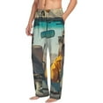 thumbnail image 6 of Sigee Desert Monkeys Drive print Men's Pajama Pants Lounge Sleep Bottoms with Elastic Waistband and Pockets-Medium, 6 of 6