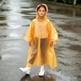 thumbnail image 2 of Kids Rain Poncho for Girls Boys Waterproof Hooded Raincoat Reusable Lightweight Rainwear Pullover Outdoor Emergency Rain Gear for Camping Hiking Travel Windproof, 2 of 4
