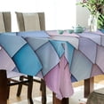 thumbnail image 5 of Yayeee Tablecloths 60" x 90" Rectangle Wrinkle Resistant Party Table Cover, Purple Art Pattern, 5 of 8