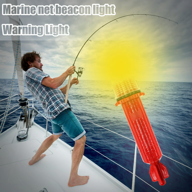 YFMHA Ocean Fishing LED Light Float Waterproof Night Lamp,Fishing Light  (Yellow Double Battery) 