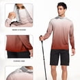 thumbnail image 6 of hotojiny Men's Hooded Sun Shirts with Mask Summer Fashion Fishing Shirts for Men Gradient Long Sleeve UPF 50 Hiking Light Jacket, 6 of 7