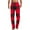 #H-Red, variant on GuangCheng Mens Pajamas Red and Black Plaid Lounge Pants, Comfortable Sleepwear with Elastic Waist,Size:2XL