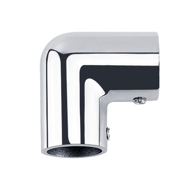 Sidaley Accesorio de pasamanos de acero inoxidable, Conector de tubería preperforada de 90 grados, accesorios para Kayak para barcos de pesca al aire Bombillas para automóviles Sidaley VI001890-00