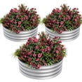 thumbnail image 1 of High-quality Galvanized Steel Raised Garden Beds - 3-Pack Round Metal Planter Boxes, Rust-Resistant with Safe Edges, Open Bottom for Drainage, Quick Assembly, Ideal for Vegetables, Flowers, Herbs, 1 of 7