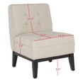 thumbnail image 5 of SAFAVIEH Angel Tufted Armless Club Chair Beige, 5 of 7