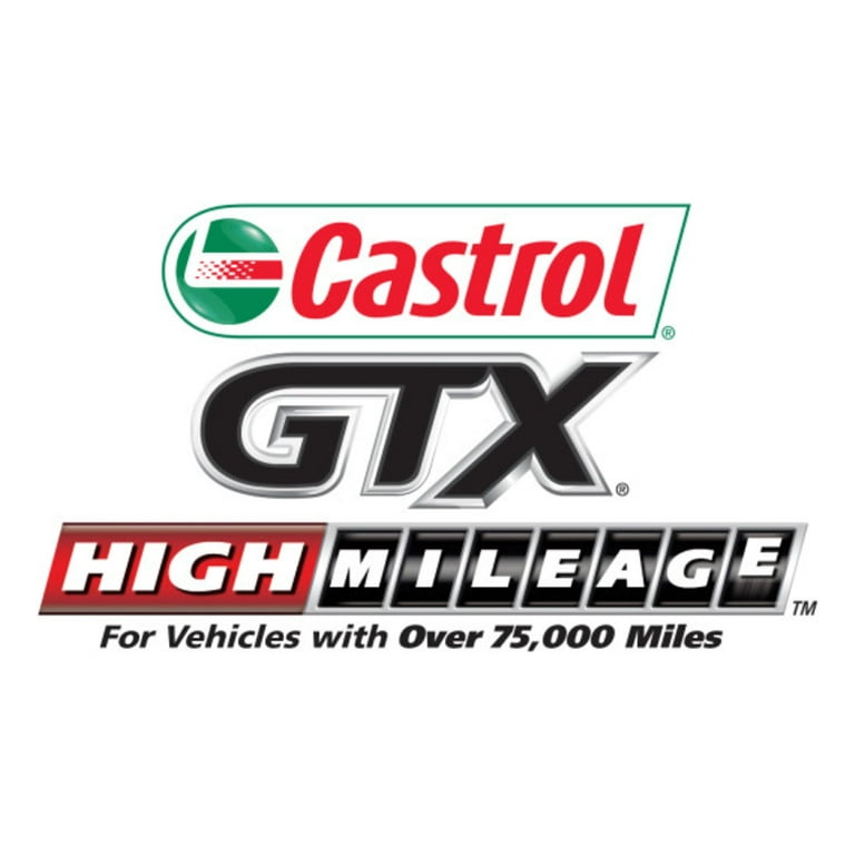 Castrol GTX High Mileage 10W-40 Synthetic Blend Motor Oil, 1 Quart