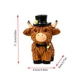 thumbnail image 3 of Resin Statues,Cute Formal Wear Highland Cow Figurine with Yellow Floral Decoration for Kitchen Livingroom Countertop Fall Decor, 3 of 7
