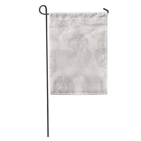 SIDONKU Antique Damask Floral Pattern Luxury for Baroque Elegance Old Ornate Garden Flag Decorative Flag House Banner 12x18 inch