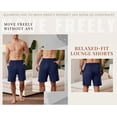 thumbnail image 6 of MoFiz Men's Bamboo Rayon Pajama Shorts with Pockets Loungewear 3-Pack for Men, 6 of 9